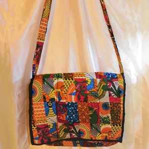 Wax Print Shoulder Bag